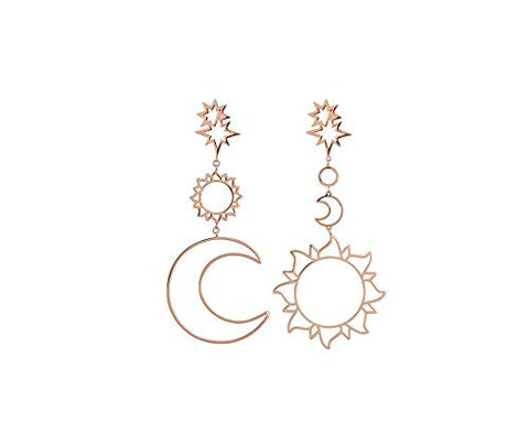 Sun & Moon Asymmetric Earrings