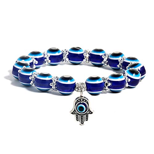 Evil eye bracelet, evil eye jewelry with blue lapis stone, evil eye - Eleni  Pantagis