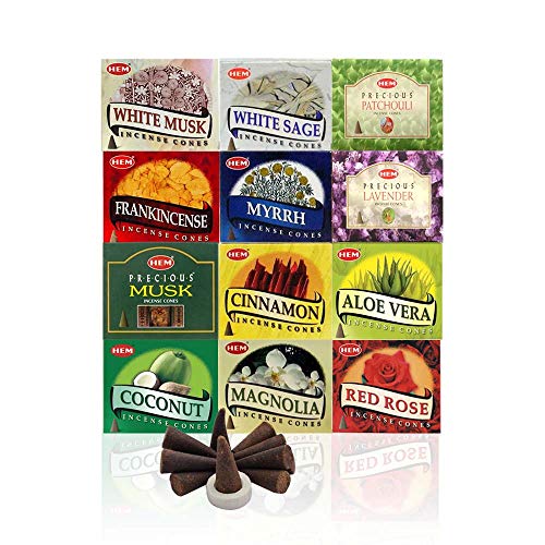 Hem 12 Assorted Boxes of Incense Cones