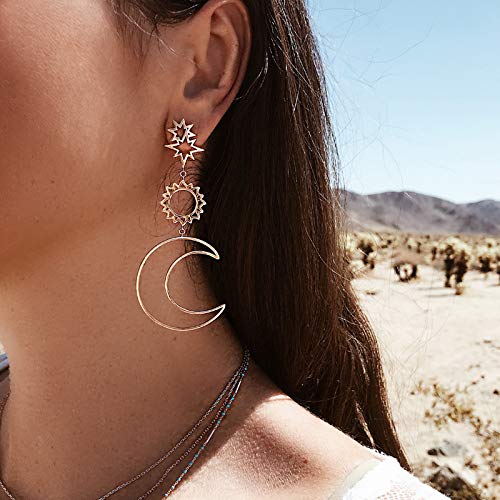 Sun & Moon Asymmetric Earrings