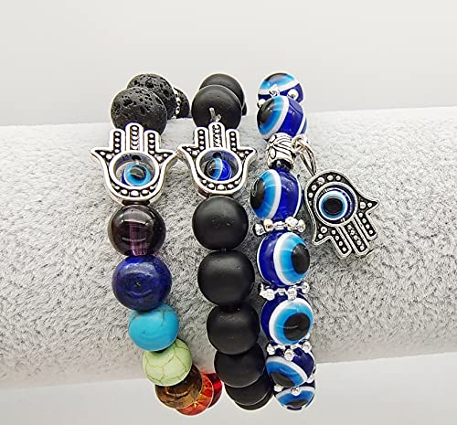 Turkish Evil Eye Bracelet with fish and blue-red beads