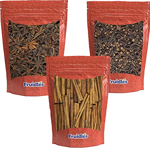 Cinnamon Sticks, Star Anise and Whole Cloves | 3 Pack Bundle - 4 Oz ea.