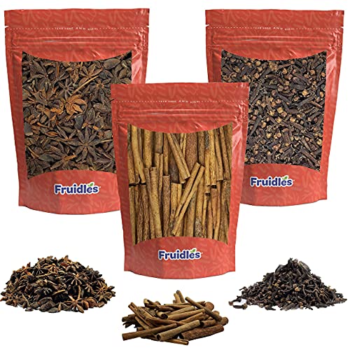 Cinnamon Sticks, Star Anise and Whole Cloves | 3 Pack Bundle - 4 Oz ea.