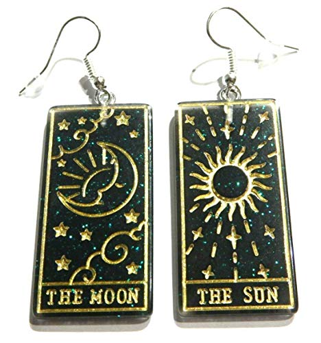 The Sun & The Moon Tarot Card Earrings