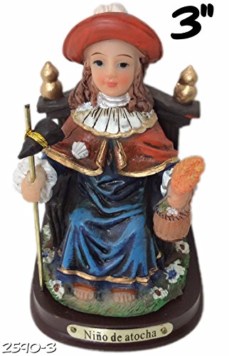 Trinx Carye Roman Catholic Santo Nino De Holy Infant of Atocha Seated on  Throne Statue Saint Devotional Sculpture